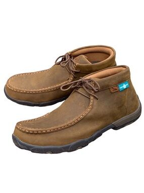 Men's Twisted X Suede Leather Work Driving Chukka Moccasin Boots